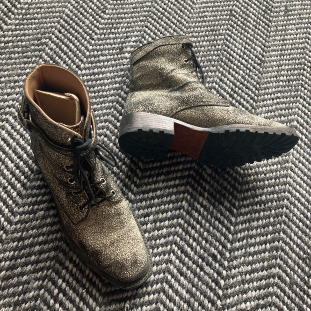 Rachel Comey Flat Boots, pebbled leather, 2018